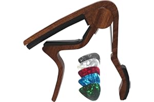 MOYLEAF Guitar Capo,Capo for Electric Guitar and Acoustic Guitar,Capo for Acoustic Guitar 6 String,Guitar Accessories with Guitar Tuner,Violin,Bass,Ukulele Chromatic