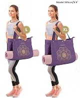 Gonex Yoga Mat Bag Canvas Tote with Pockets Multi Pockets Women Men view 6