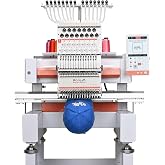POOLIN EOV 15 Needle Commercial Embroidery Machine | 270&deg; Cap rotation,14.2"x9.5" Large Area,3D Cap &amp; Hat
