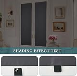 PONY DANCE French Door Curtain Thermal Blackout 26x80 Grey No-Drill view 6