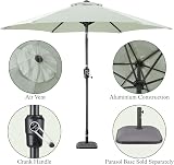 CHRISTOW Garden Parasol 2m Tilting Sun Shade Umbrella Navy Cream Sage view 6