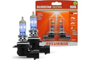 SYLVANIA - 9006 SilverStar Ultra - High Performance Halogen Headlight Bulb, High Beam, Low Beam and Fog Replacement Bulb, Brightest Downroad with Whiter Light, Tri-Band Technology (Contains 2 Bulbs)