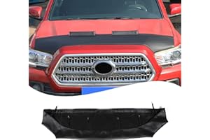 LCOJICEP Black Leather Front Hood Cover Engine End Bra Protector Compatible with Toyot@ Tacoma 2016-2022 Car Engine Hood Cover,Front Hood Cover Bra Protector Cover