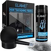 Hinourisha Hair Fibres Black, Professional Hair Fibres for Thinning Hair for Women & Men,Hair Thickener in 15 Seconds, Natura