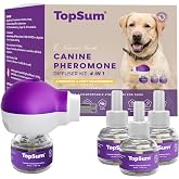 TopSum Calming Diffuser for Dog: Dog Pheromones Calming Diffuser Plug for Stress, Barking, Chewing, Pee Accidents &amp; Separation Behaviors