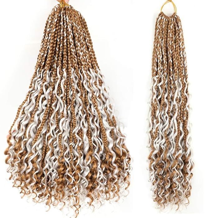 Buy Firstcyh Hair Crochet Box Braids Hair With Curly Ends Goddess Box 