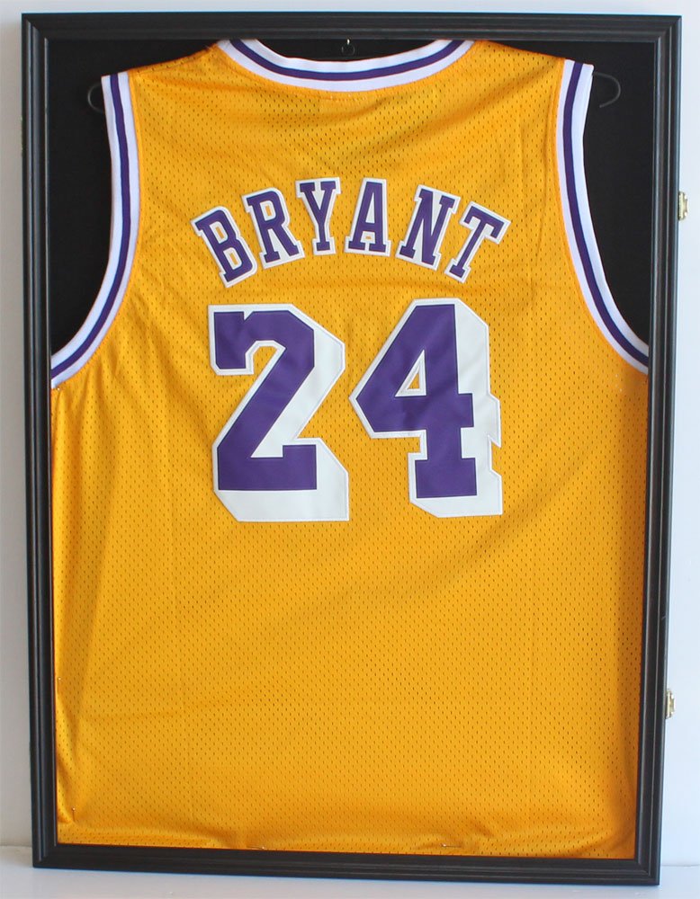 (broken)UV Protection Baseball/Football Jersey Frame Display Case Shadow Box, BLACK (JC04-BL)