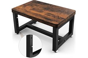 Step Stool, NomNest Height-Adjustable Wooden Step Ladder Metal Foot Stool Small Kitchen Stool Helper for Toddler Adults, Ladder Chair for Home Bedside Bathroom Sink Potty-Black