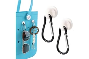 Vagocom 2Pcs Hooks Set Charms Accessories for Bogg Bags and Simply Southern Bag - Insert Hook Holder with Small Key Chain