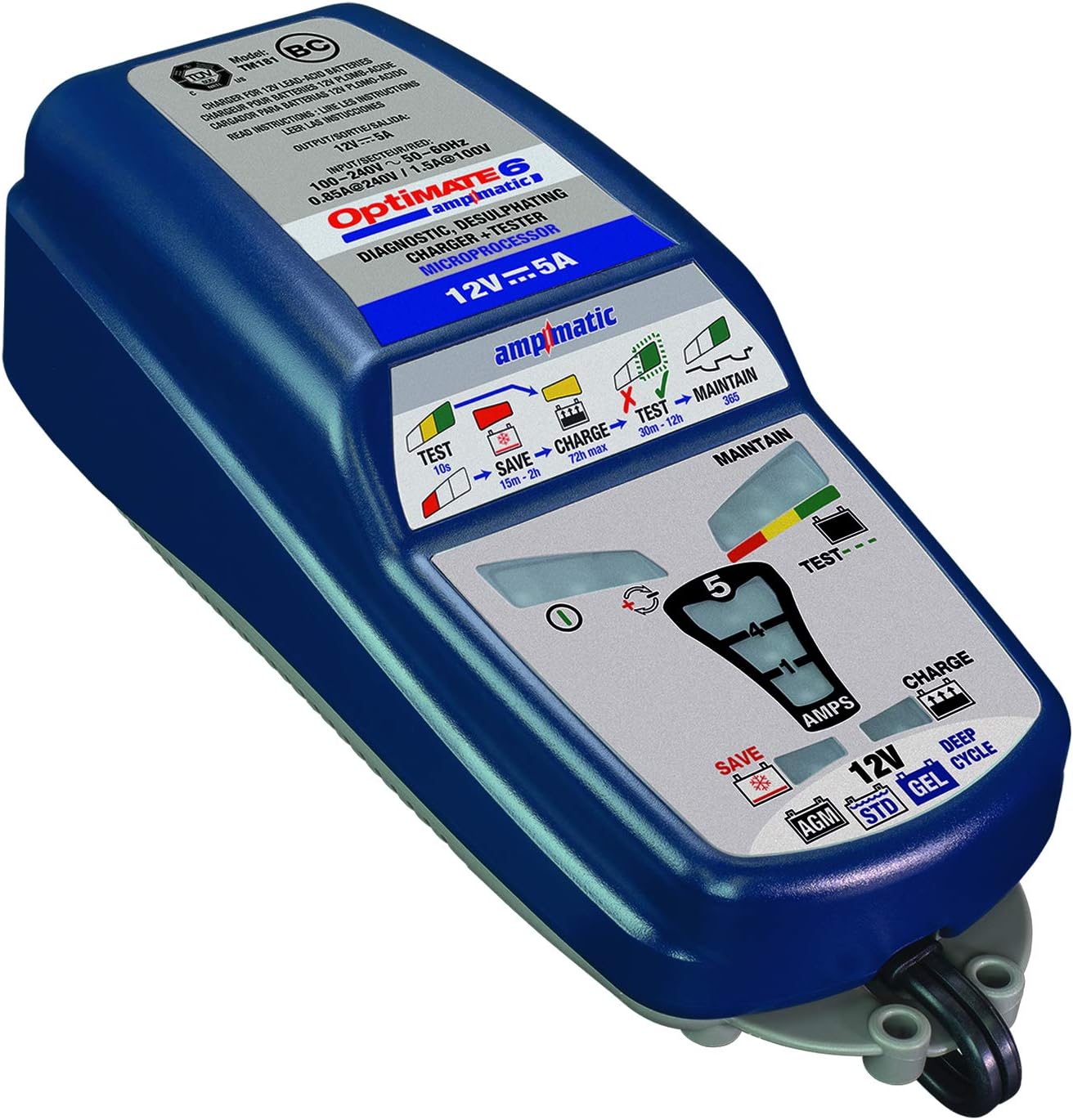 OptiMATE 6 Ampmatic, TM181, 9step 12V 5A Battery Saving charger
