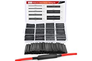 Nilight 650pcs Heat Shrink Tubing Kit-3:1 Ratio Electrical Wire Cable Sleeve Wrap Tube Assortment Flame Retardant Waterproof Insulation Protection