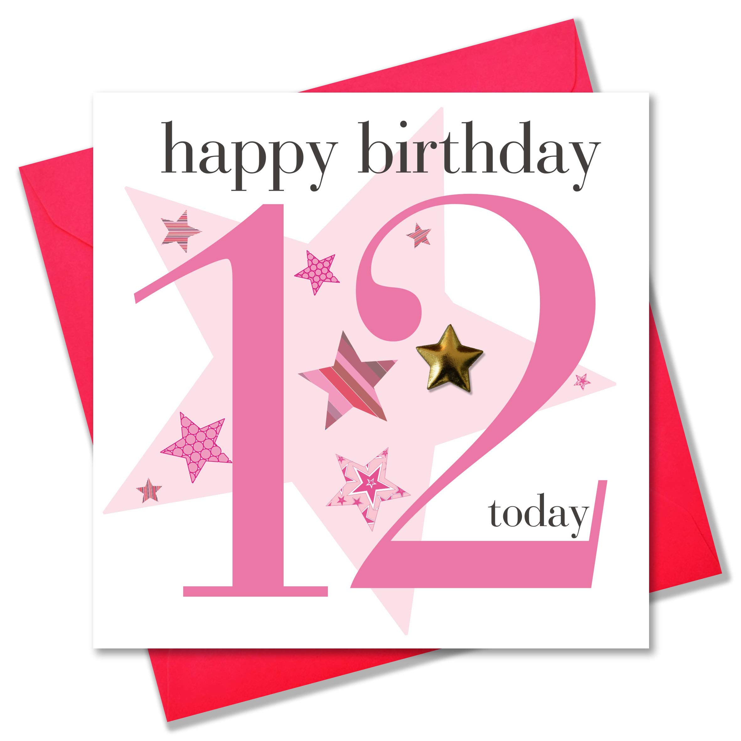 Claire Giles Ages Age 12 Girl Birthday Card, AGE12G