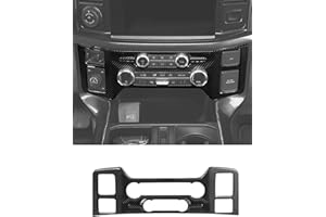 Savadicar Carbon Fiber Interior Accessories - Front Center Climate and Radio Control Panel Trim Cover for Ford F150 (2021-present) - Premium Texture Interior Decor Upgrade Option, 1 PC