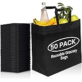 Simply Cool Reusable Grocery Bags Eco-Friendly - Reusable Shopping Bags, Heavy Duty Grocery Bags, Foldable, Tote Bags Bulk