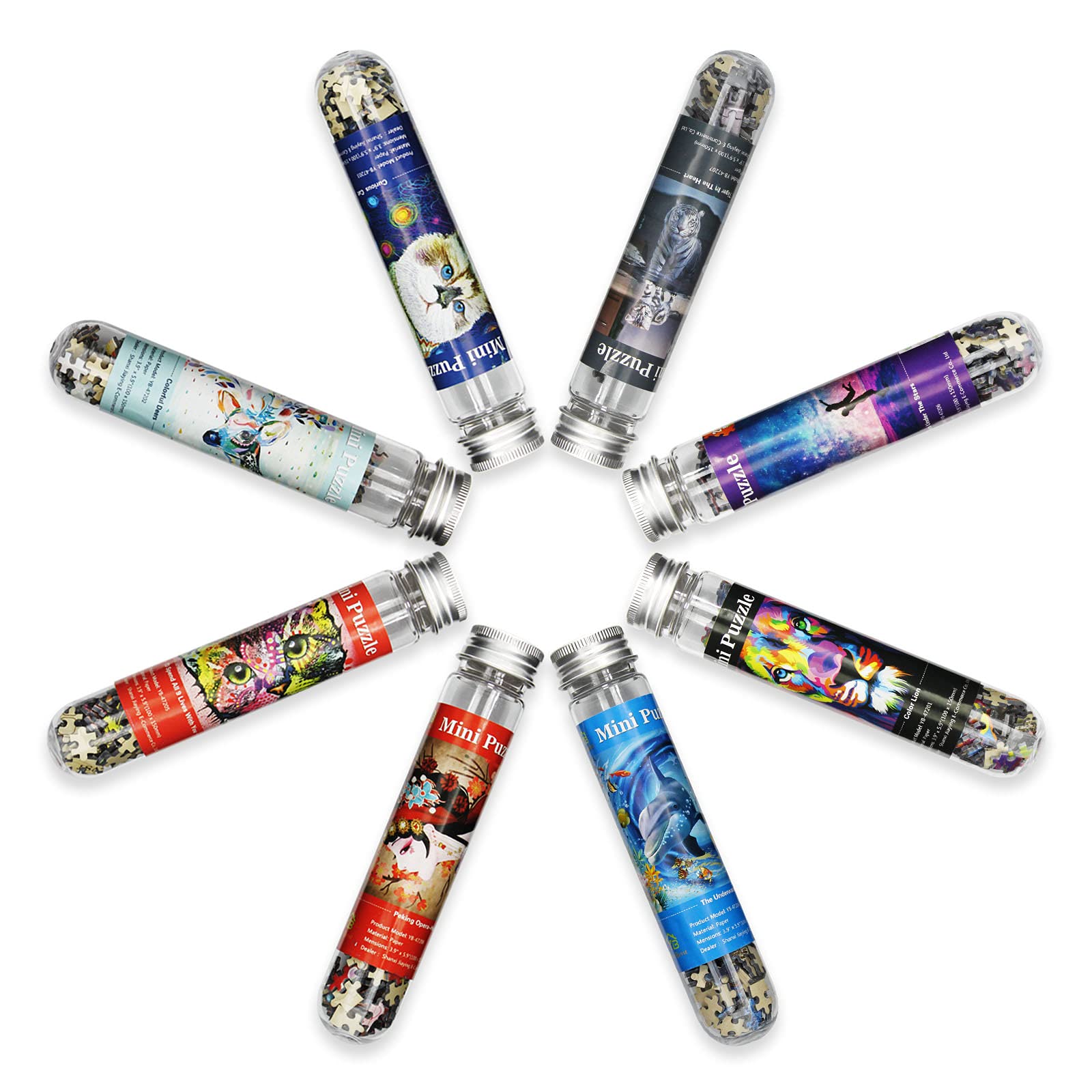 Mini Jigsaw Puzzles for Adults 234 Pieces Small Jigsaw Puzzle Test tube puzzle Challenging Micro Puzzle Difficult Tiny Puzzle Home Decor Entertainment 6x4in (15 x 10cm)