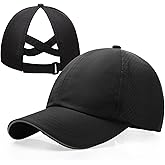 Girls Criss Cross Ponytail Hat Mesh Baseball Cap Kids Quick Dry Ponycap Hats Outdoor Summer Sports Hat Age 7-12