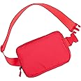 Didida Red Mini Belt Bag, Fashion Waist Packs Unisex Fanny Packs for Women Men crossbody with Adjustable Strap for Outdoors Workout Travel Casual Running Hiking Cycling
