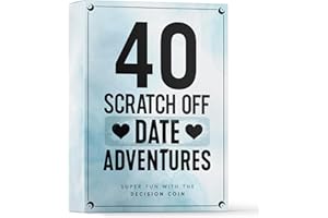 LOVEVIBE Valentines Gifts for Her Him - 40 Fun and Romantic Scratch Off Date Adventure Ideas for Her, Him, Girlfriend, Boyfriend, Wife, or Husband - Couples Gifts for Anniversary, Date Night, Birthday