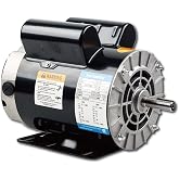 JIAXINPRO 2HP Air Compressor Motor, 5/8" Keyed Shaft, 115/230V, 3450 RPM | 56 Frame, CW/CCW Reversible, Replacement Electric Motor for Home Workshop Garage