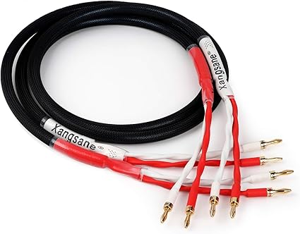 Amazon Xangsane Audiophile スピーカーケーブル極太1 8cm 4芯 超高純度銅 バナナプラグ加工済 完成品 高音質 Hifiオーディオメインスピーカーケーブル アンプスピーカースピーカーワイヤー2本1組 Lrセット 1 5m 2個 Yff スピーカーケーブル