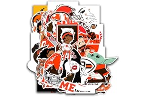 TRANSMERIDIAN TRAVELER 42 PCS American Football Rugby Stickers for Water Bottle, Laptop, Bicycle, Computer, Motorcycle, Travel Case, Car Decal Decoration Sticker 2-2.5 inches