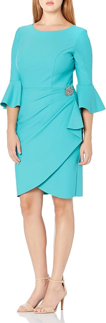alex evenings bell sleeve dress