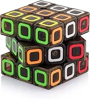 Tollbuy Speed Cube 3x3 Stickerless Smooth Magic Cube Puzzle Transparent Black