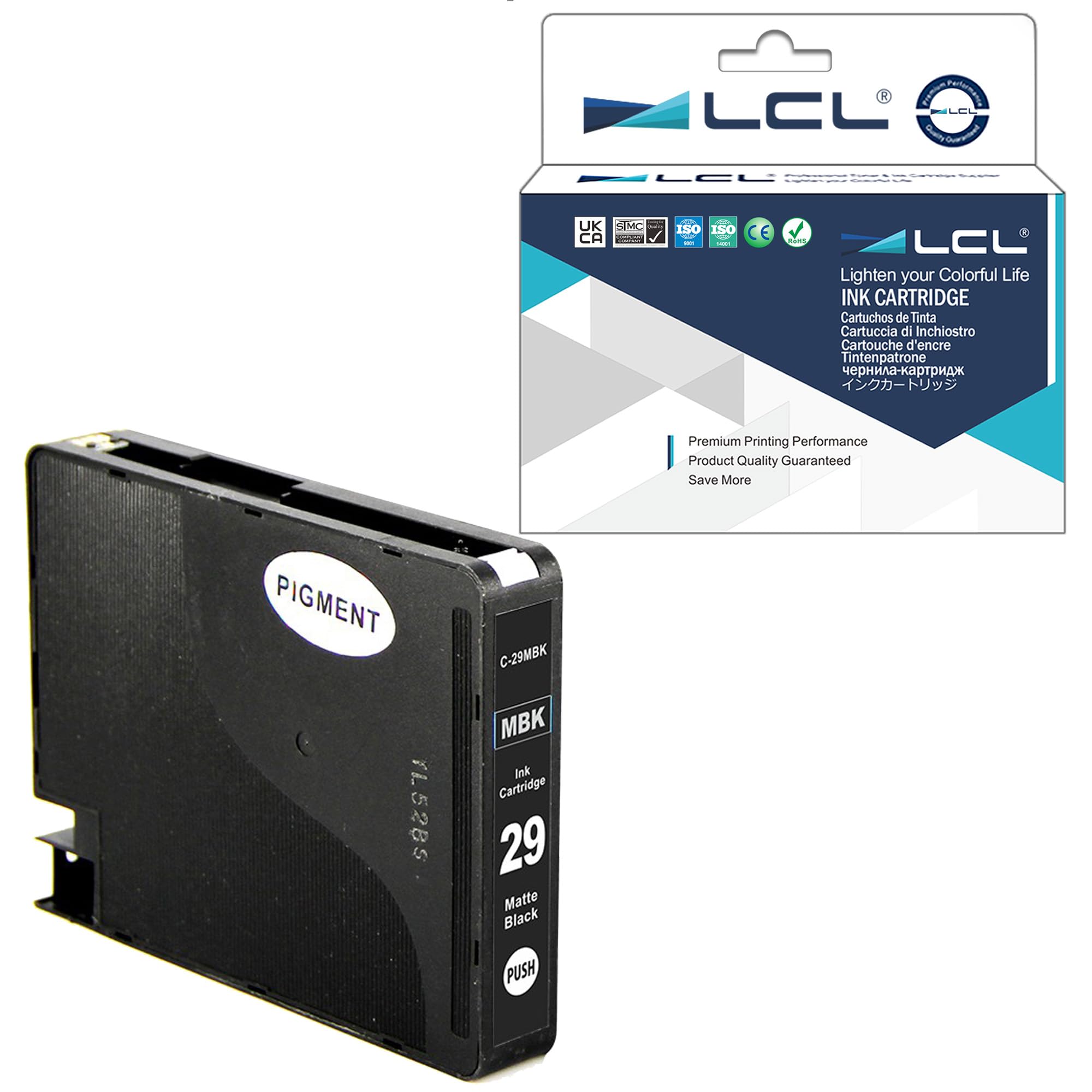 LCL Compatible Ink Cartridge PGI-29 PGI-29MBK 4868B001 (1PK Matte Black) Replacement for PIXMA PRO-1