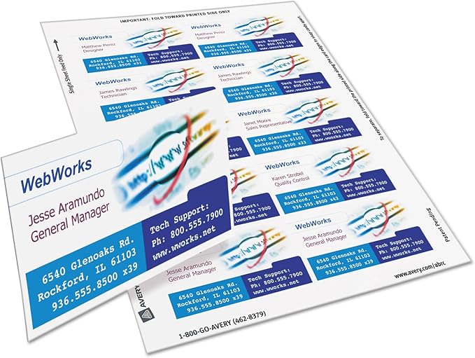 Amazon Com Ave8870 Avery Two Side Printable Clean Edge Business Cards Office Products