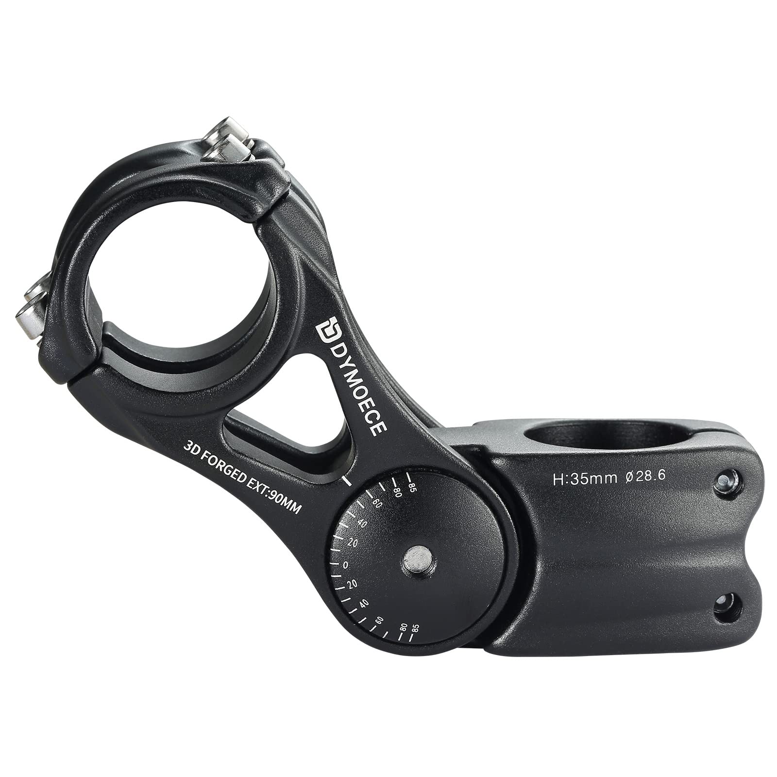 Dymoece Bike Stem 0-70 Degree 31.8mm Bicycle Stem Extender Riser Adjustable for MTB Mountain Bike Road Bike BMX 90mm 110mm 145mm