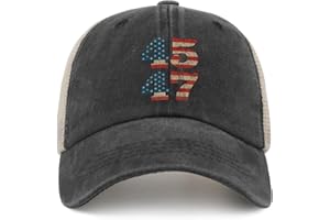 TYWONMY Trump Hat 45 47 Trump Hat for Men Baseball Caps Vintage Cap