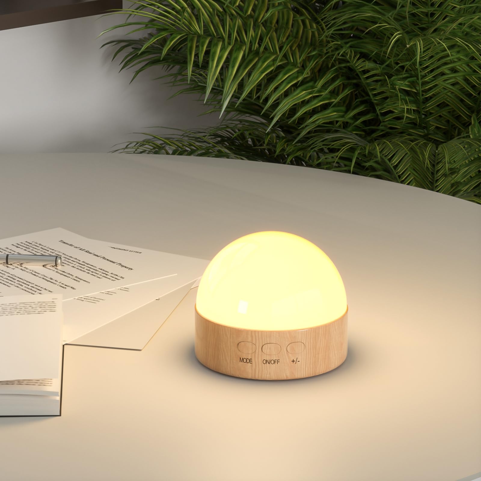 Kintion LED Night Light, USB Rechargeable Night Lights for Adults, Dimmable 8 Color Lightings with RGB Mode, Portable Nursery Night Lamp for Baby Breastfeeding, Small Bedside Lamp, Brown 1 PCS