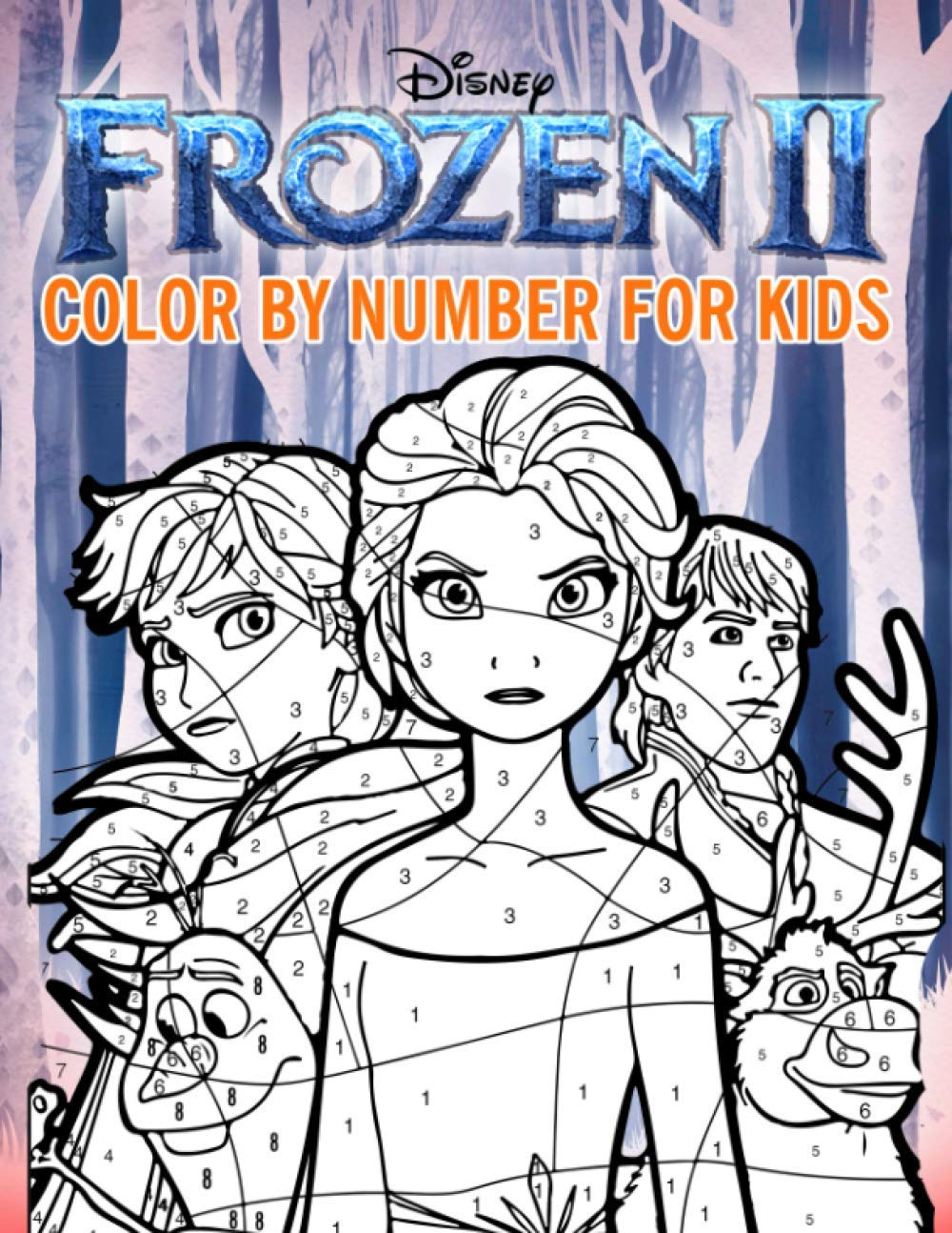 pic Frozen Color By Number frozen ii color by number for kids