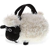 DolliBu Black Nose Sheep Small Wallet Size 8 Inch Plush Handbag - Super Soft Plush Stuffed Animal Purse for Children's Accessories, Kids Hand Bag Toy Purse for Girls & Boys