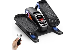 Roylvan Under Desk Elliptical Exercise Machine, Electric & Portable Ellipse Leg Exerciser, Quiet Seated Pedal Elliptical for Seniors Adult with Remoter, 12 Adjustable Speeds, 2 Modes for Home Office