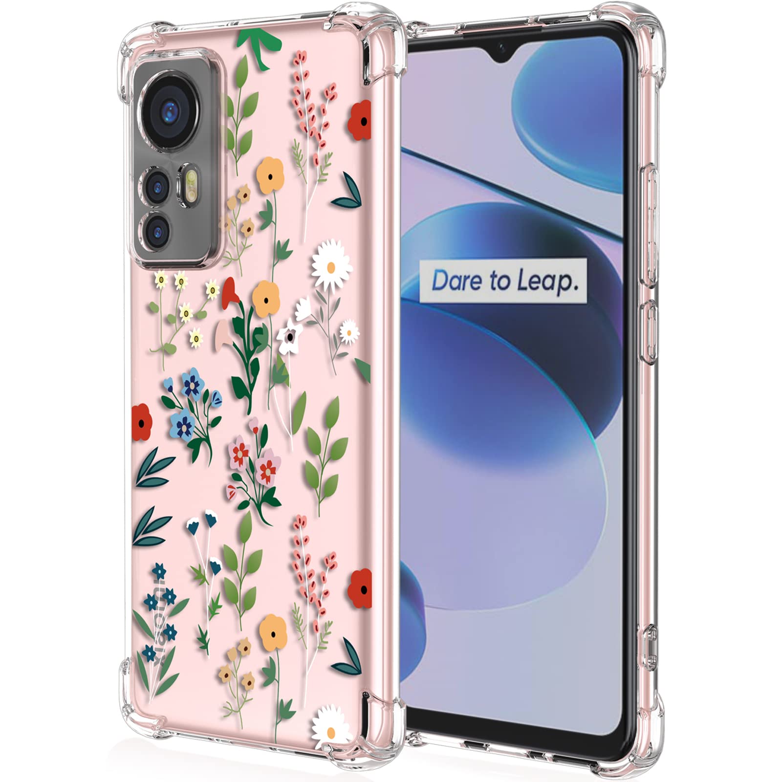 XINYEXIN Case for Xiaomi 12 Pro/Xiaomi 12S Pro (6.73"), Painting Flower Pattern Clear Case Soft TPU Silicone Case Slim Shockproof Bumper Girl Women Phone Cover - Flower Art