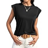 BellaDila Womens Summer Crewneck Tank Top Sleeveless Tops Casual Loose 2025 Fashion Basic Tees Shirts