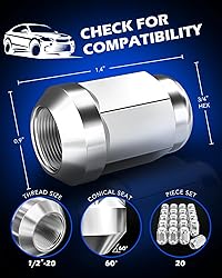 Orion Motor Tech 1/2"-20 Lug Nuts with Cone