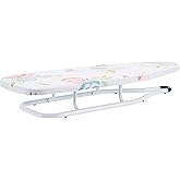 Amazon Basics Ironing Board Tabletop 77x29 cm, White, Floral