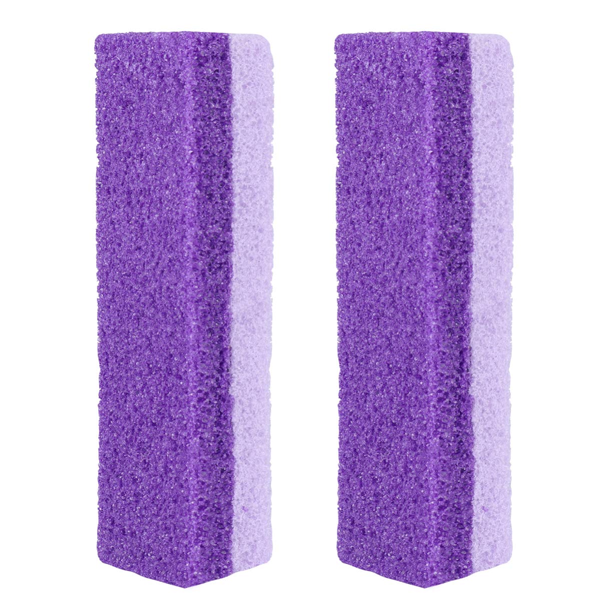 Foot Pumice Stone Feet Hard Skin Callus Remover and Scrubber for Feet, Hands and Body 2pcs (Purple)