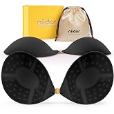 Niidor Womens Strapless Bra Sticky Bra Push Up Backless Reusable Magnetic Front Closure Breathable Adhesive Bras Aerobra