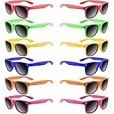 MIAHART Kids Sunglasses Bulk Neon Colors Party Glasses Favors for Boys and Girls Summer Beach Pool Party