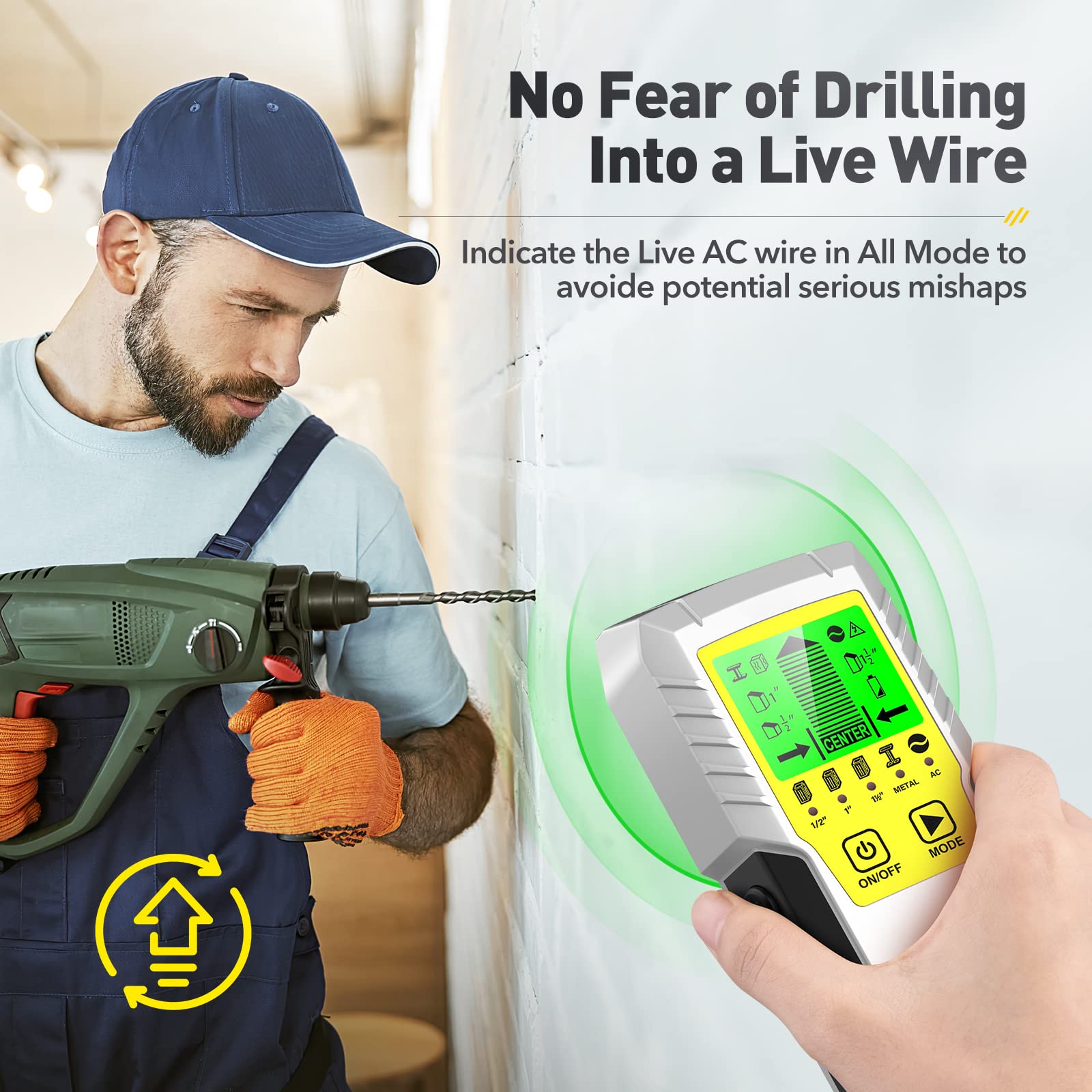 Stud Finder Wall Scanner Sensor 5 In 1 Stud Sensor Detector Wall