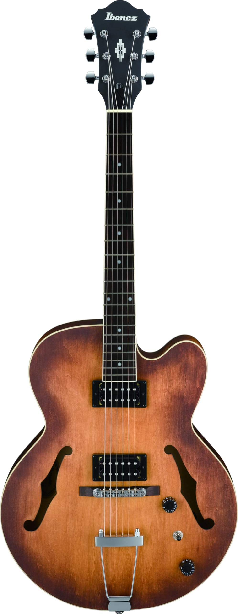 Guitarra eléctrica Ibanez Artcore AF55 de cuerpo hueco - Tabaco plano