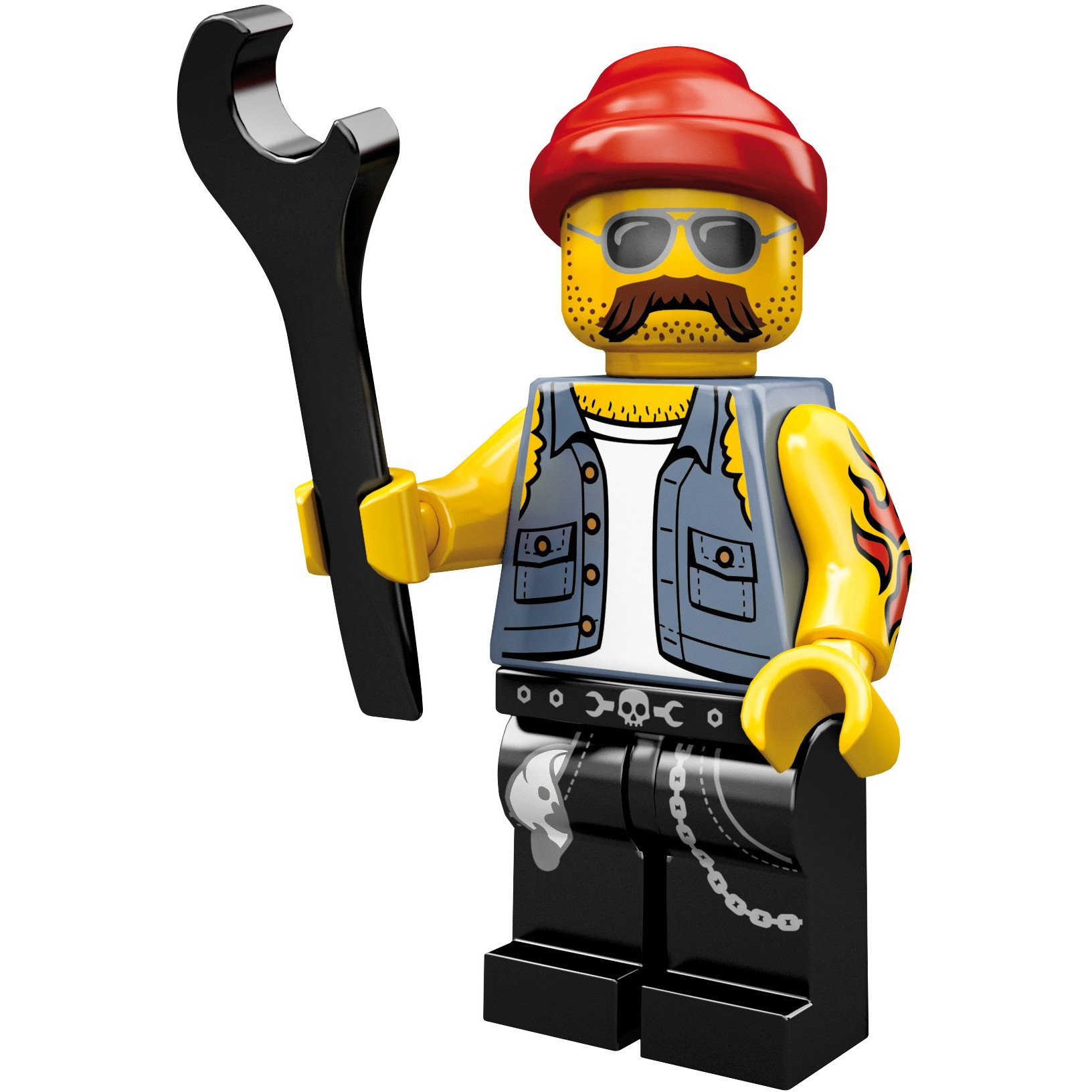 Lego 71001, minifigure motorcycle mechanic from collectable figures, series 10