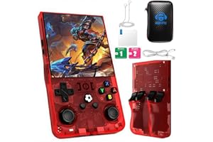 MYCHA 2025 Upgraded R36MAX Retro Handheld Game Console,128GB Built-in 22,000+ Classic Games,Portable Open Source Linux System,4.0-inch 4K HD IPS Screen & Video Player (Red 128G)