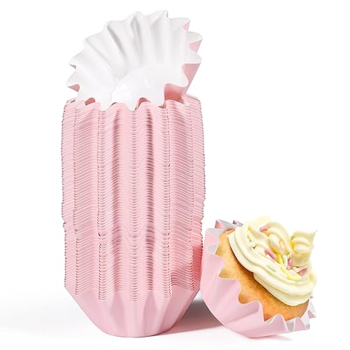 TRUSBER Cupcake Liner,100 Count Standard Muffin Wrappers Non-stick