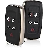 Beefunny 2 Pack Key Shell Case Replacement for Land Rover LR2 LR4 Discovery 2010 2011 2012 2013 2014 2015 Range Rover Evoque Sport Key fob Shell 5 Buttons