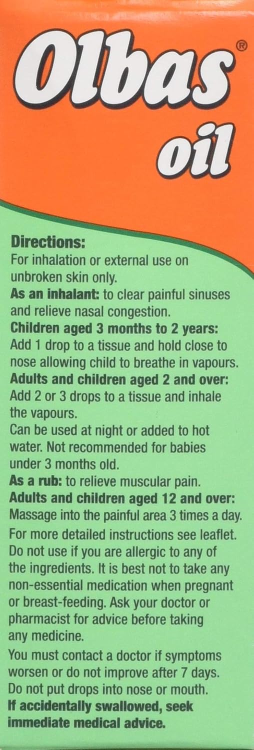 Olbas 100692171 Oil Inhalant Decongestant 28ml, 28 ml (Pack of 1) - Image 3