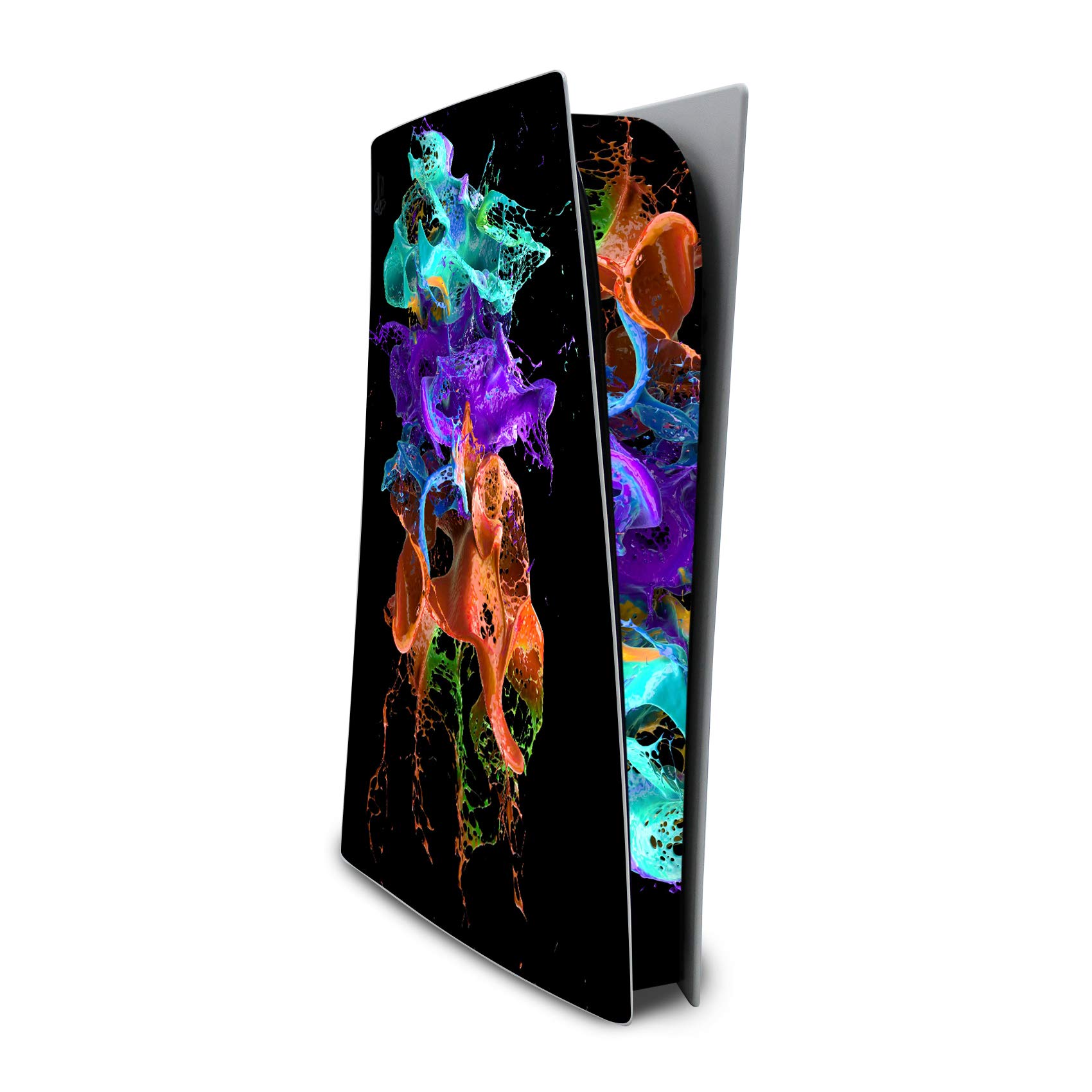 Finest Folia Screen Protector Compatible with PS5 Sticker Case for Games Console Case Sticker Vinyl Film Skin Against Scratches Design Cover RX023 (Digital Edition, No. 25 Colour Explosion) — image 1